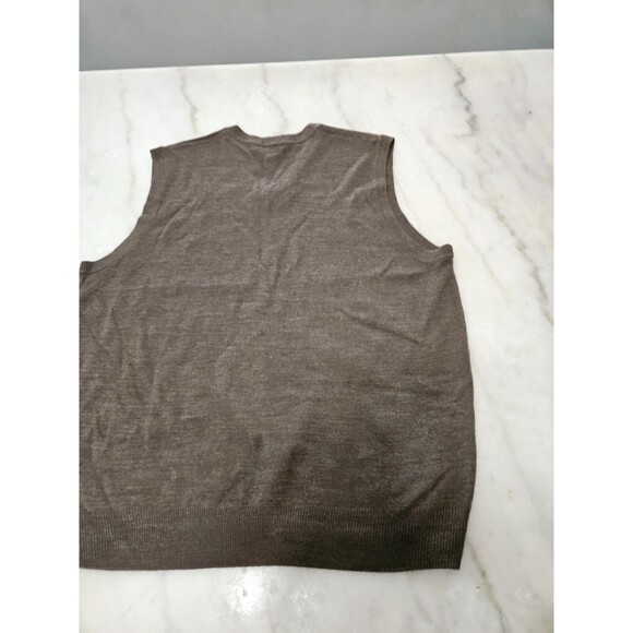 Dockers Men's Vest Brown Sleeveless Pullover V-Neck Casual Knit Sweater Size XL - Picture 3 of 6